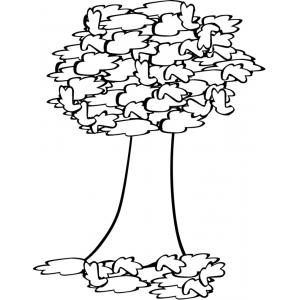 Albero con caduta delle foglie disegni gratuiti