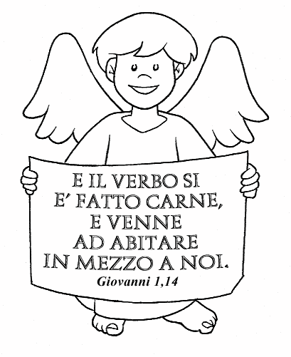 Angelo con testo del Vangelo disegno da colorare - disegni da colorare e  stampare gratis immagini per bambini Disney