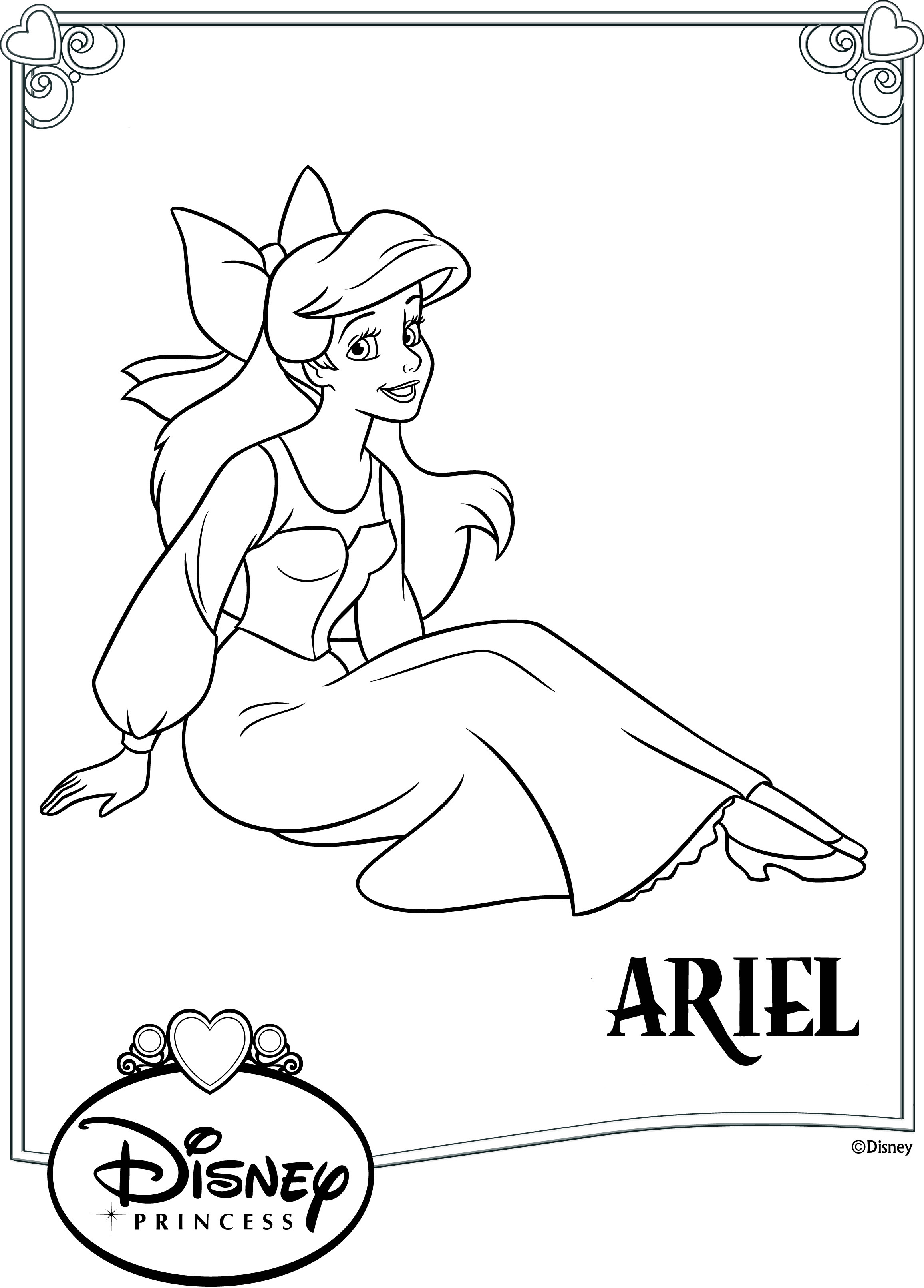 Ariel 8 disegni da colorare gratis