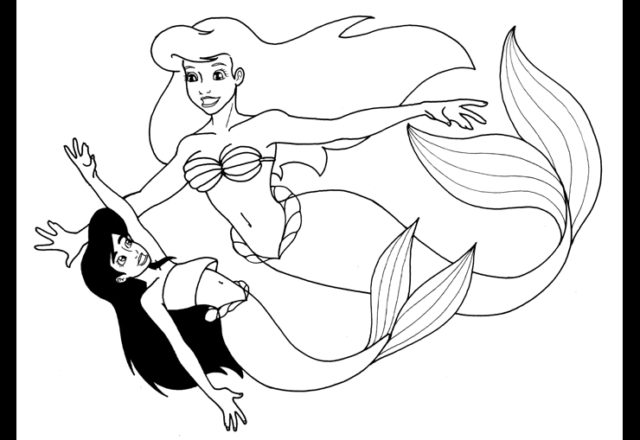 Ariel e Melody disegni da colorare gratis