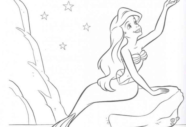 Ariel e le stelle disegni da colorare gratis