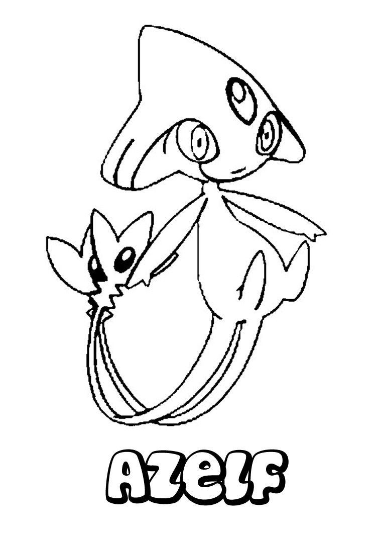 Azelf pokemon disegno da colorare