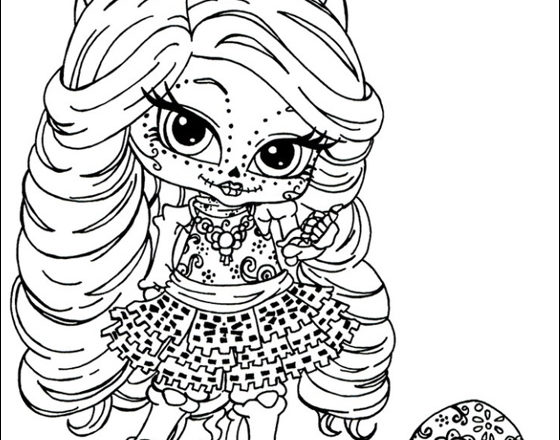 Baby Skelita Calaveras disegni da colorare gratis