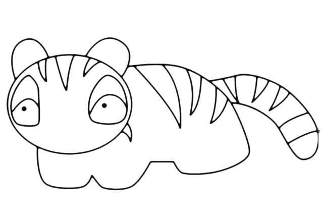 Baby tigre disegni da colorare e da stampare