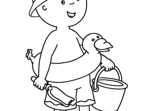 Bambino con paletta e secchiello disegni da colorare mare