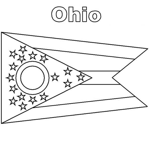 Bandiera dell’ Ohio da stampare per la scuola