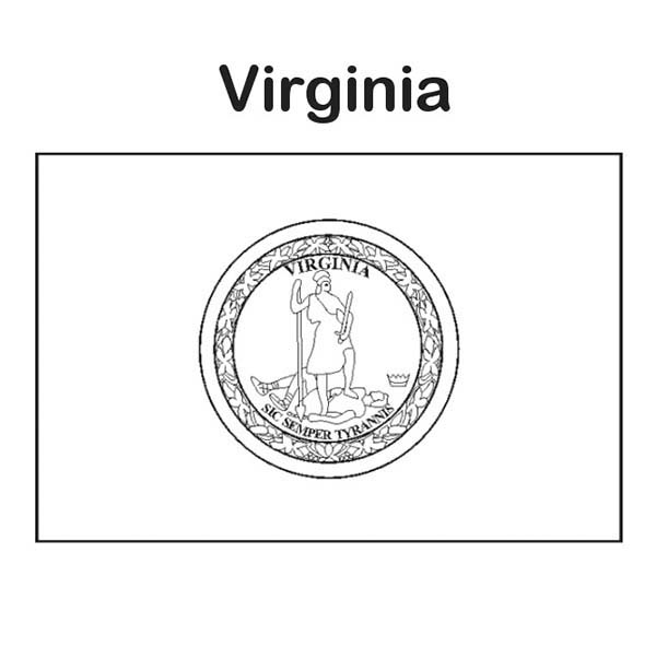 Bandiera della Virginia disegno da colorare