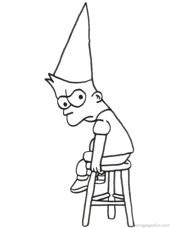 Bart Simpson con cappello da compleanno