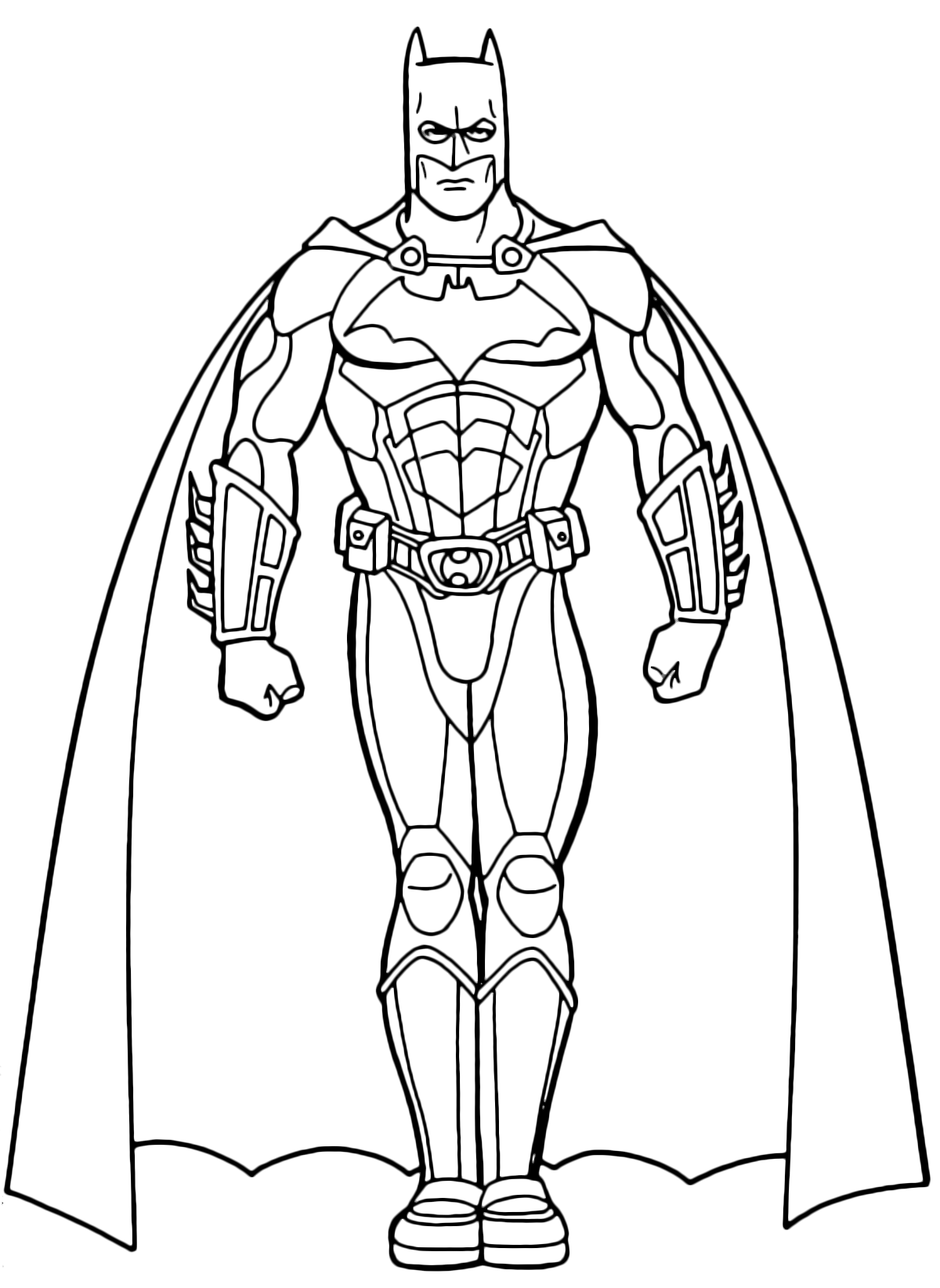 Batman col mantello disegni da colorare