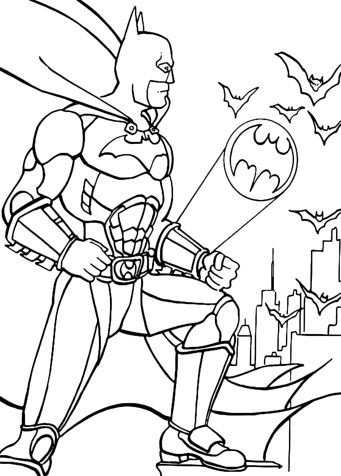 Batman l’ Uomo Pipistrello da colorare