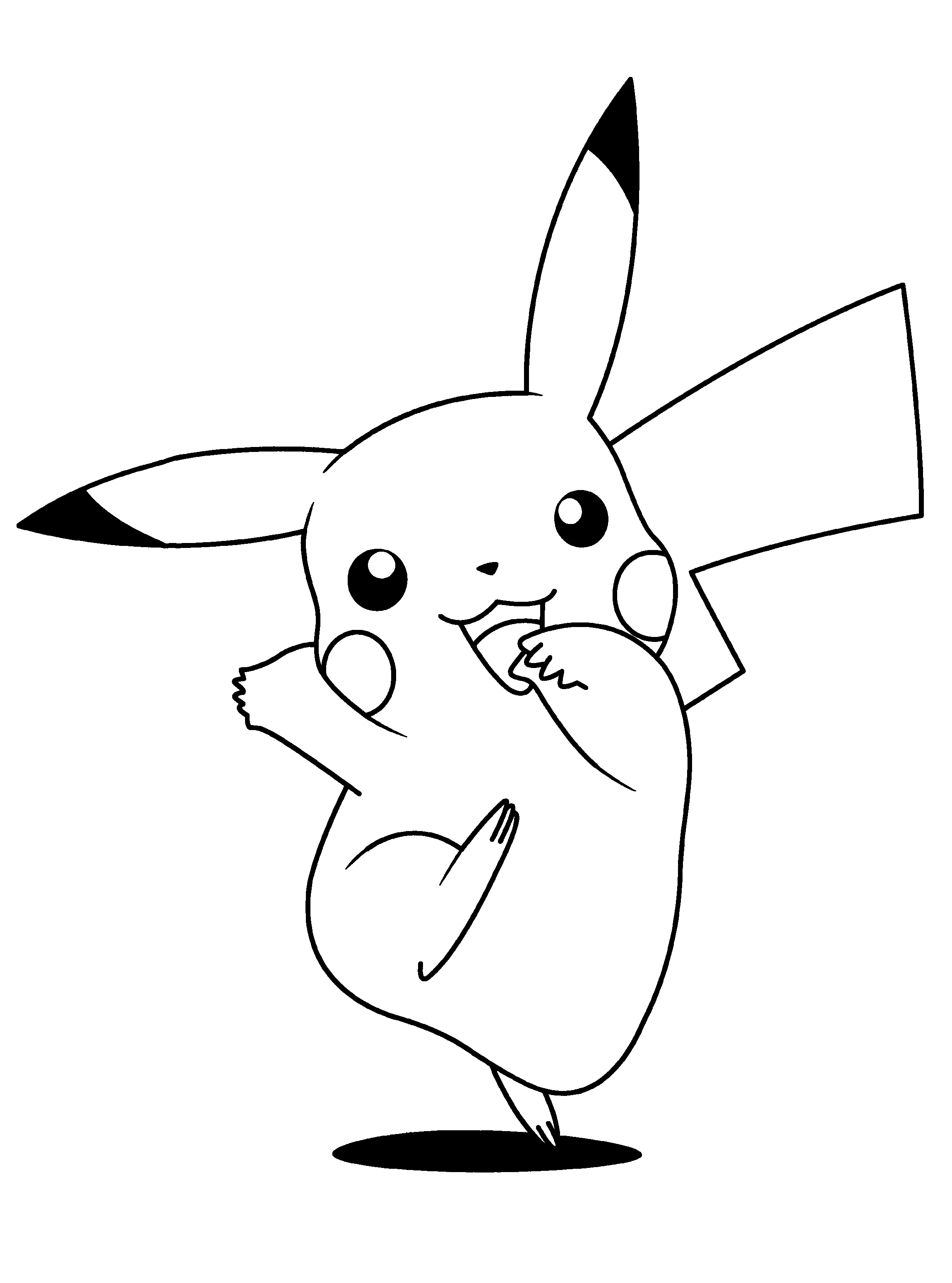 Bellissimo Pikachu da colorare