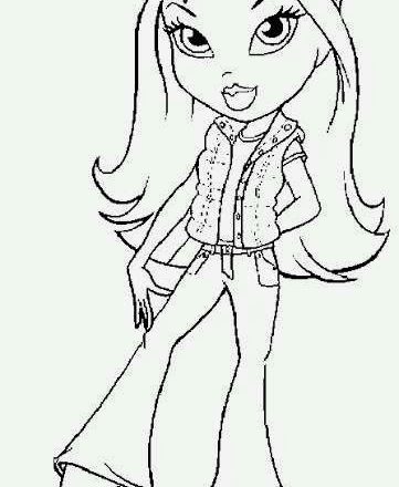 Bratz hippie disegni da colorare gratis