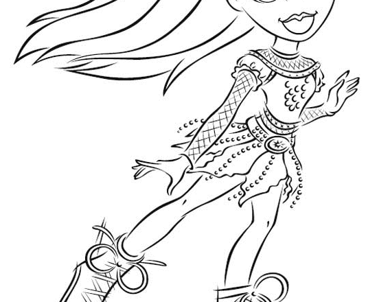 Bratz pattinaggio artistico disegni da colorare