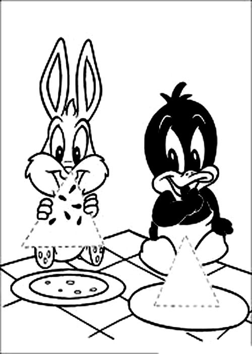 Bugs Bunny e Duffy Duck disegni da colorare gratis