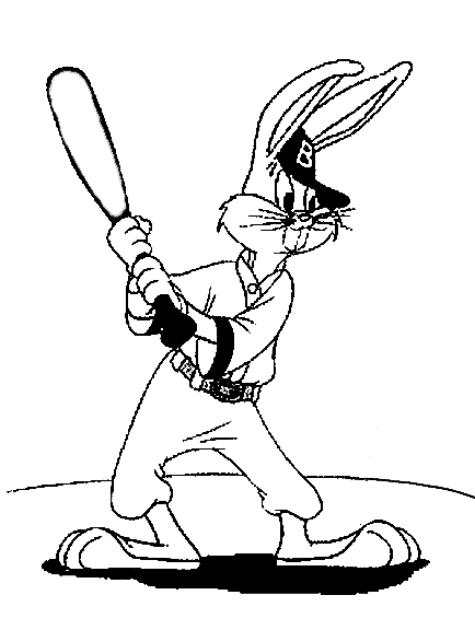 Bugs Bunny giocatore di baseball disegno da colorare gratis