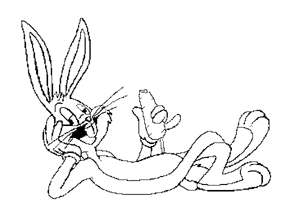Bugs Bunny sdraiato disegno da colorare gratis
