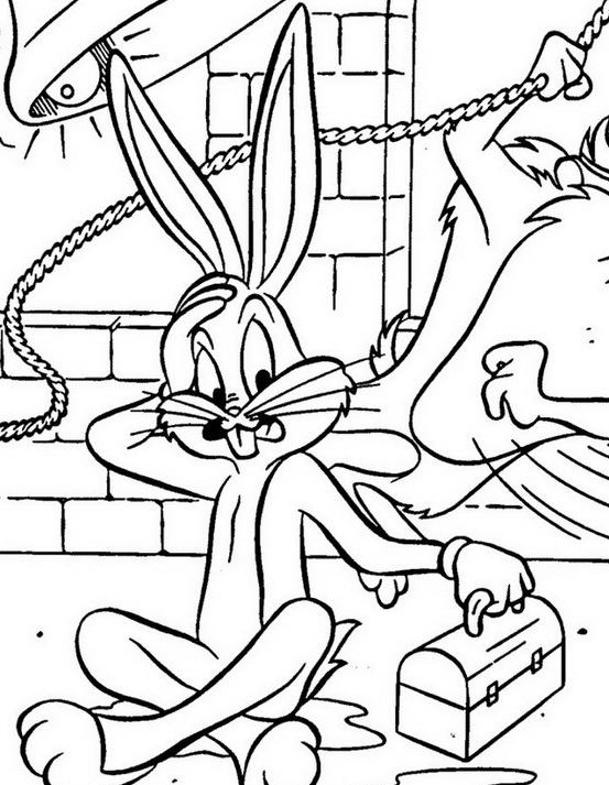 Bugs Bunny seduto disegno da colorare gratis