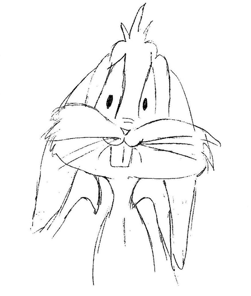 Bugs Bunny triste disegno da colorare gratis