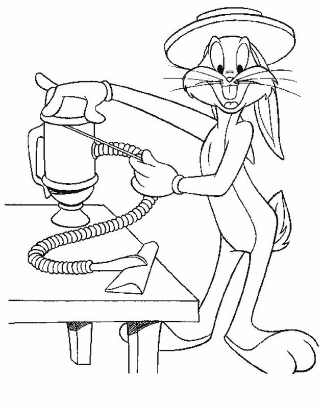 Bugs Bunny venditore porta a porta stampa e colora gratis