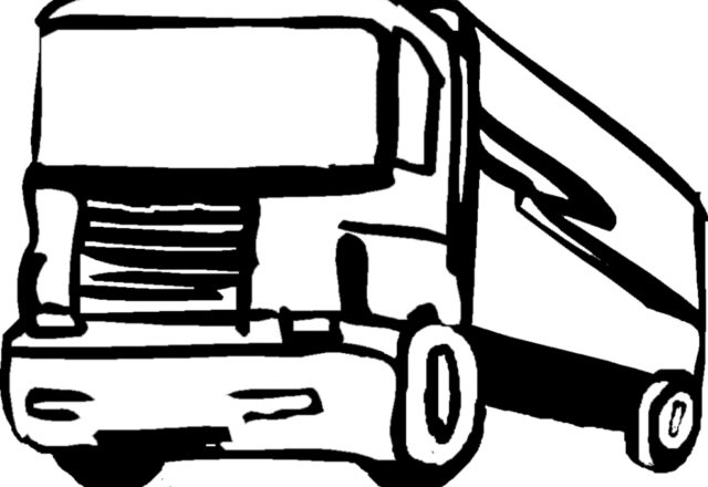 Camion semplice disegno da colorare per bambini