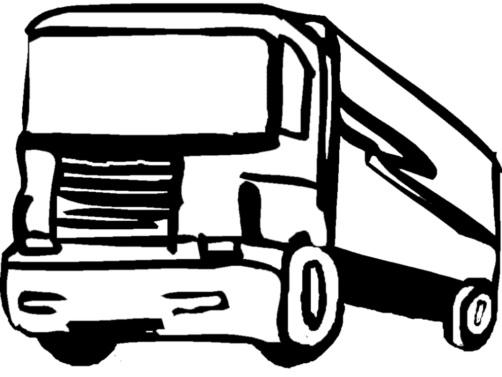 Camion semplice disegno da colorare per bambini