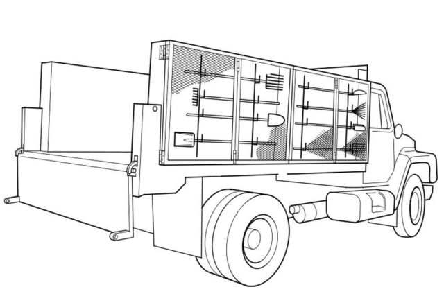 Camion trasporto materiale agricolo disegno da colorare