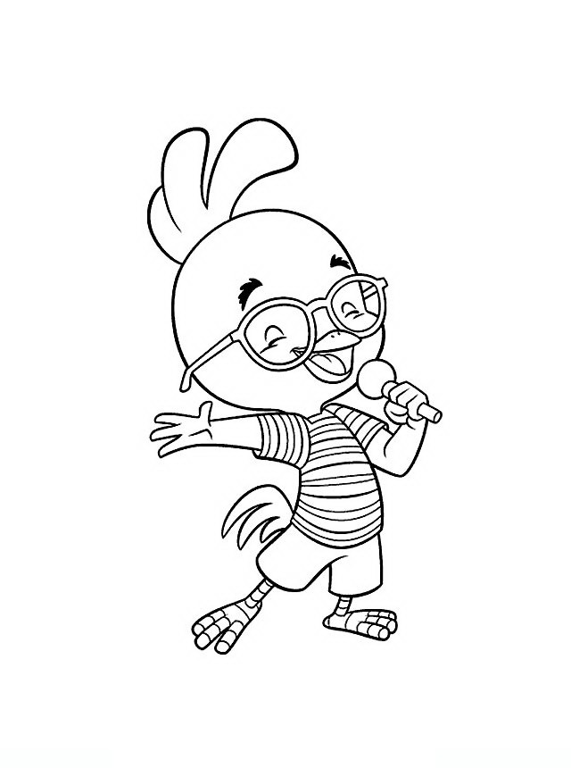 Chicken Little che canta disegni da colorare gratis