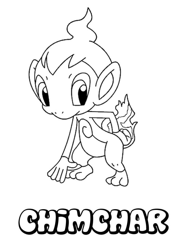 Chimchar Pokemon disegno da colorare