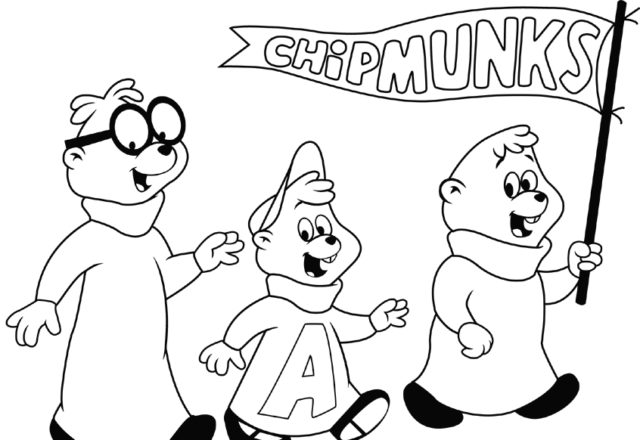 Chipmunks disegni gratis da colorare