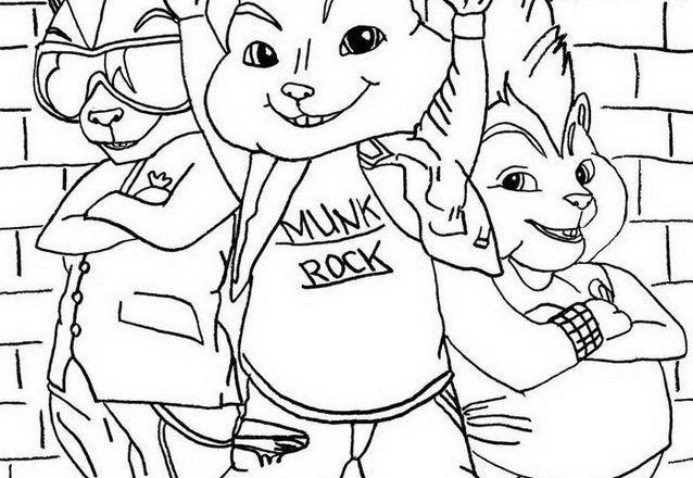 Chipmunks rock disegni gratis da colorare