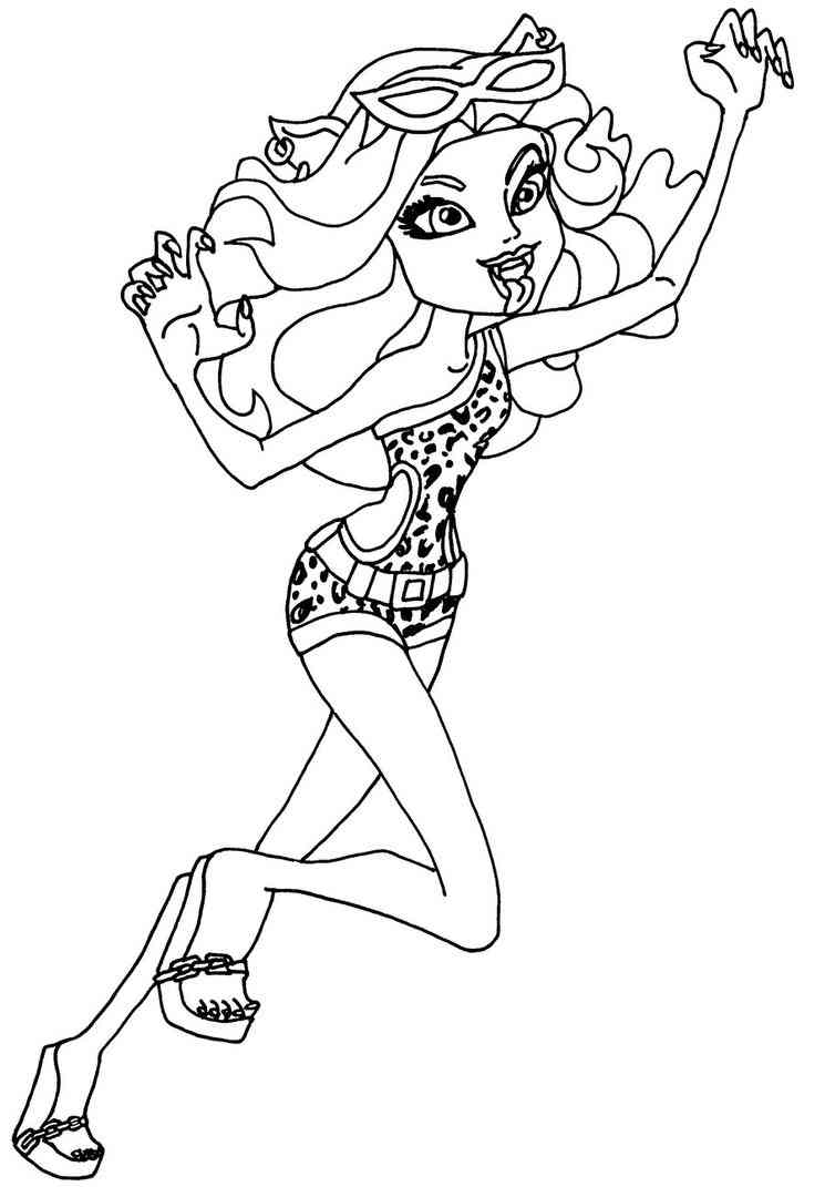 Clawdeen Wolf 3 disegni da colorare gratis