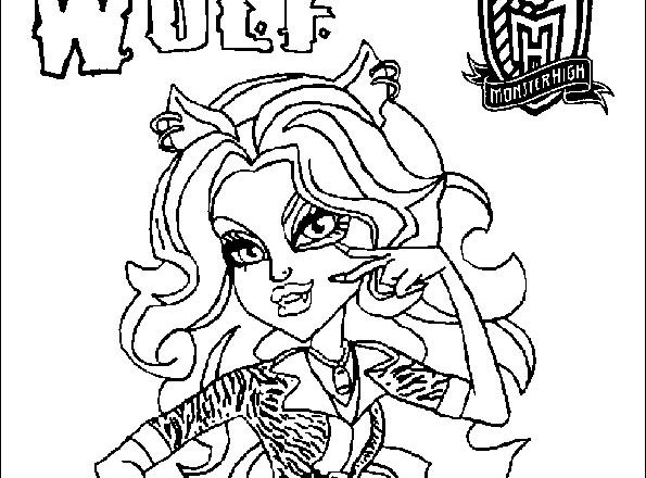 Clawdeen Wolf 4 disegni da colorare gratis