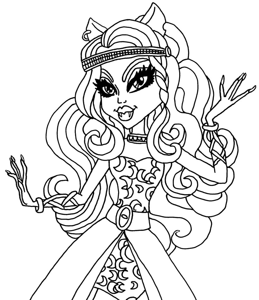 Clawdeen Wolf 5 disegni da colorare gratis