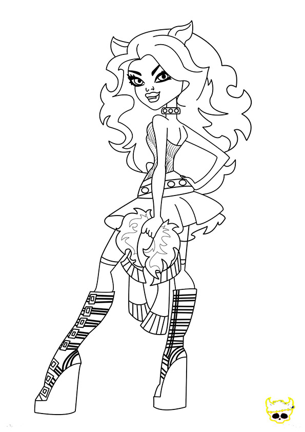 Clawdeen Wolf Monster High disegni da colorare gratis