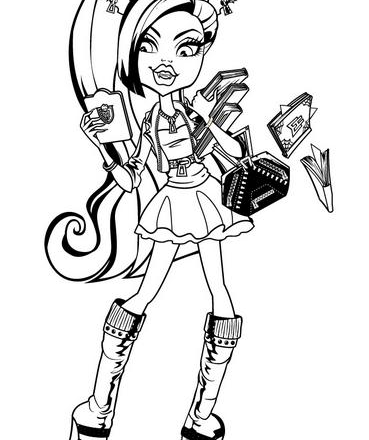 Clawdeen Wolf a scuola disegni da colorare gratis