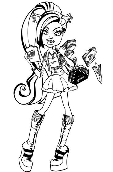 Clawdeen Wolf a scuola disegni da colorare gratis