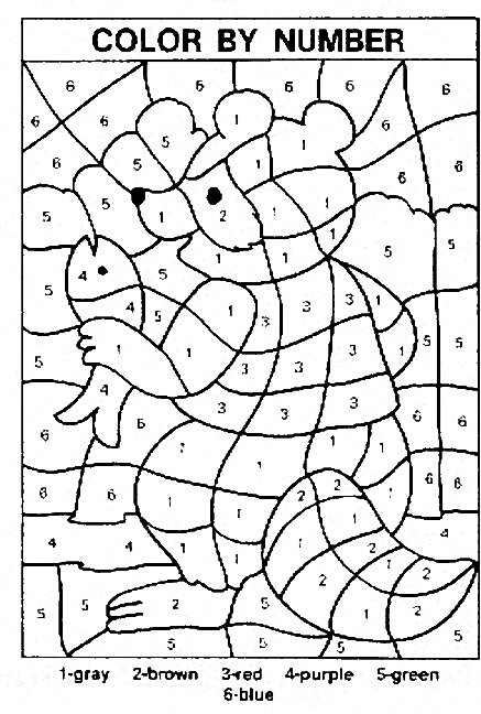 Colora coi numeri l’ orso