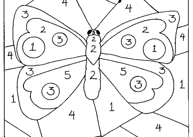 Colora coi numeri la farfalla