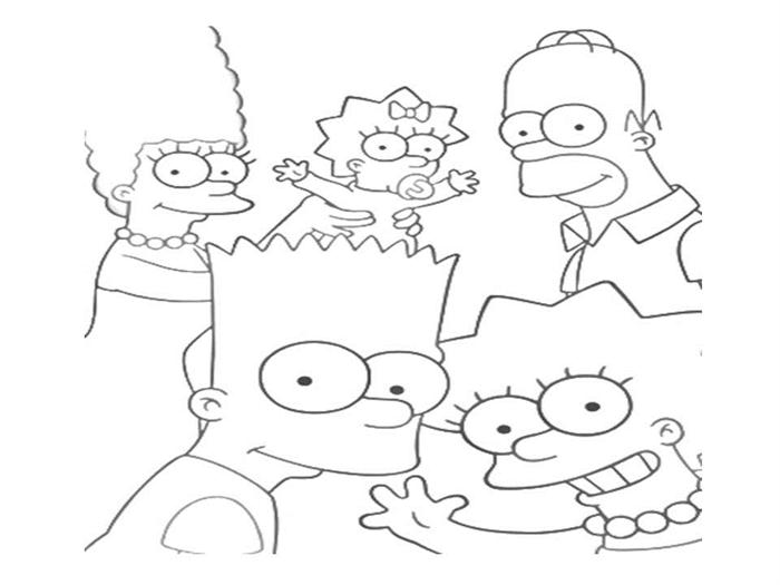 Colora la famiglia Simpson