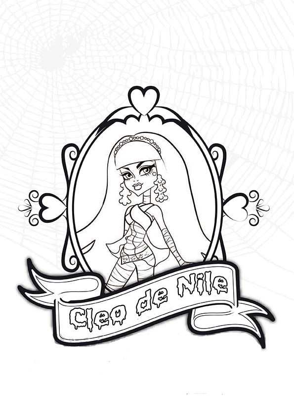 Cornice Cleo de Nile Monster High disegni da colorare gratis