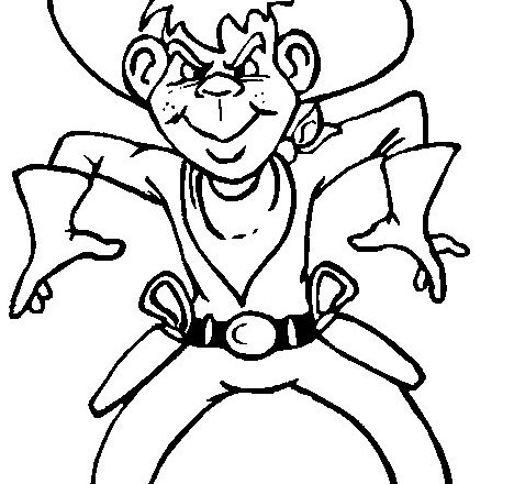 Cowboy si prepara al duello disegni per bambini