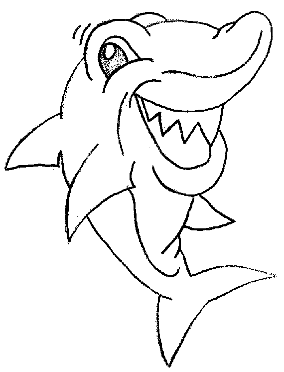 Cucciolo di squalo baby squalo disegno da colorare