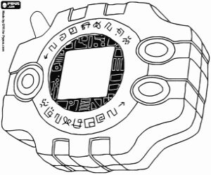 Digivice disegni gratis da colorare