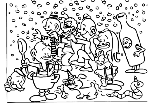 Disegni Carnevale da colorare per bambini gratis