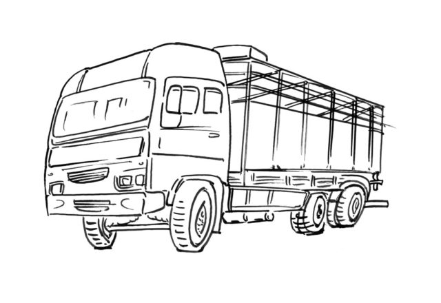 Disegni da colorare camion per bambini