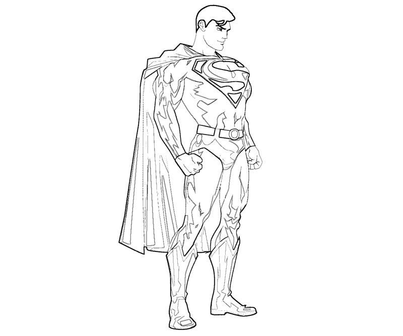 Disegno da colorare Superman sicuro di se