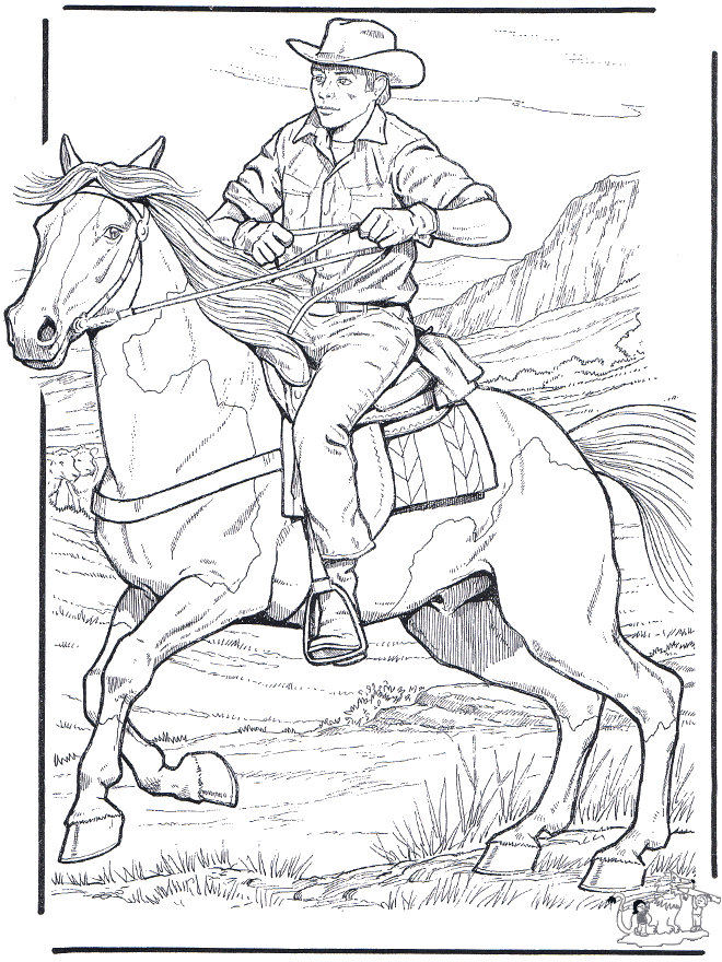 Disegno realistico dei cowboys 3