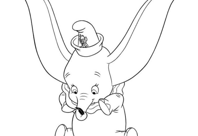 Disney Dumbo che salta disegni da colorare
