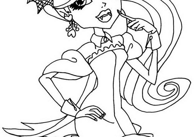 Draculaura Monster High disegni da colorare gratis