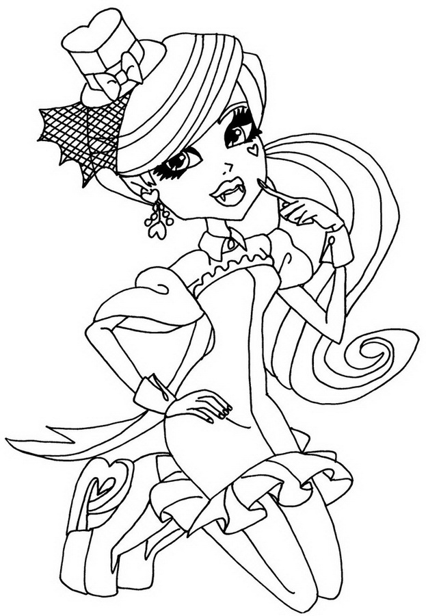 Draculaura Monster High disegni da colorare gratis